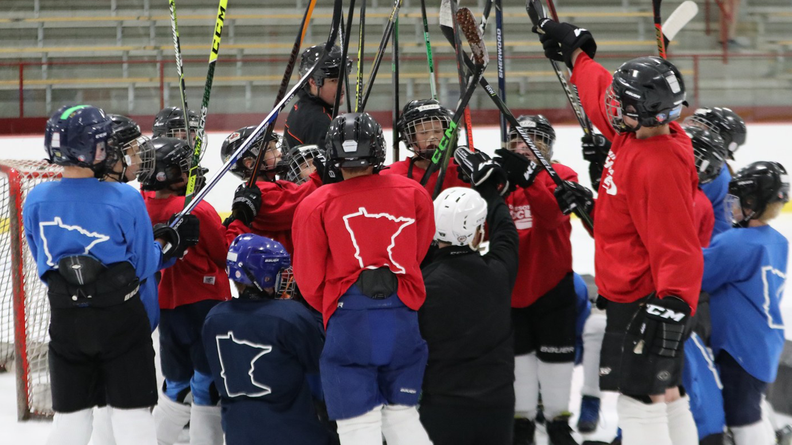 Players celebrating after goal