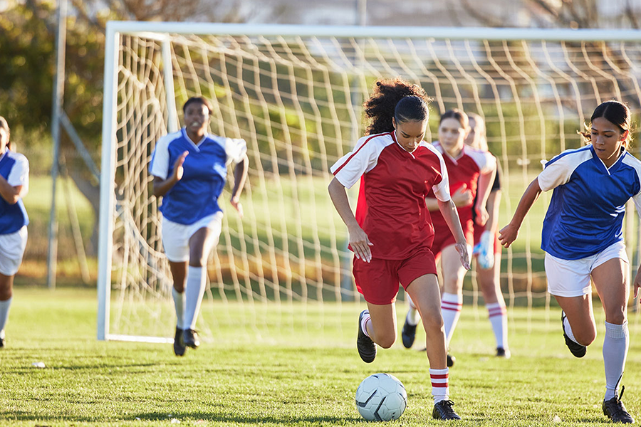 soccer players on field